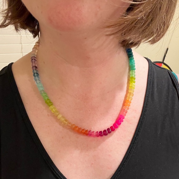 Lynn Rachel Rose Chunky Neon Jellybean Necklace (No Clasp) 20 7/8" - Picture 6 of 7